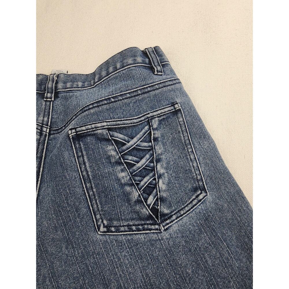Calvin Klein Criss Cross Pocket Detail Straight Leg Jeans Size 10 - Picture 10 of 15